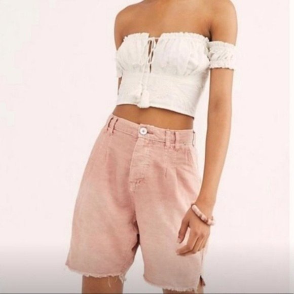 FREE PEOPLE Utility Harem Shorts in Pink - Size 2 - NWT - Picture 2 of 4